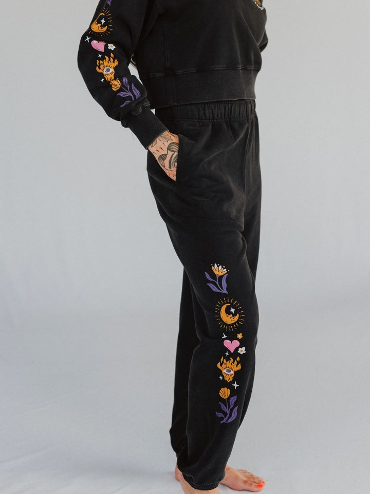 Searching for Serotonin Mineral Wash Sweatpants - Octopied Mind