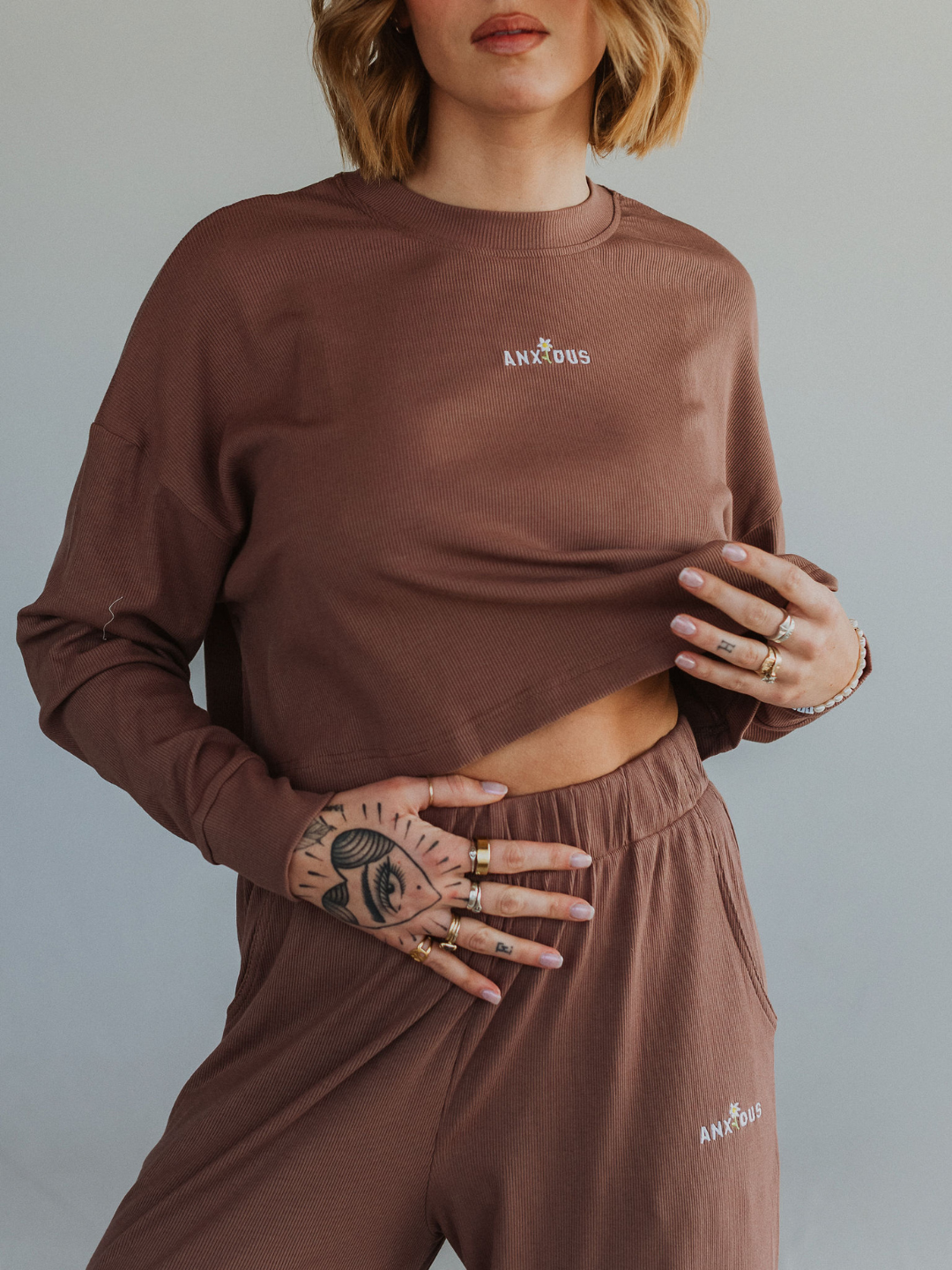 Anxious Ribbed Long Sleeve - Octopied Mind