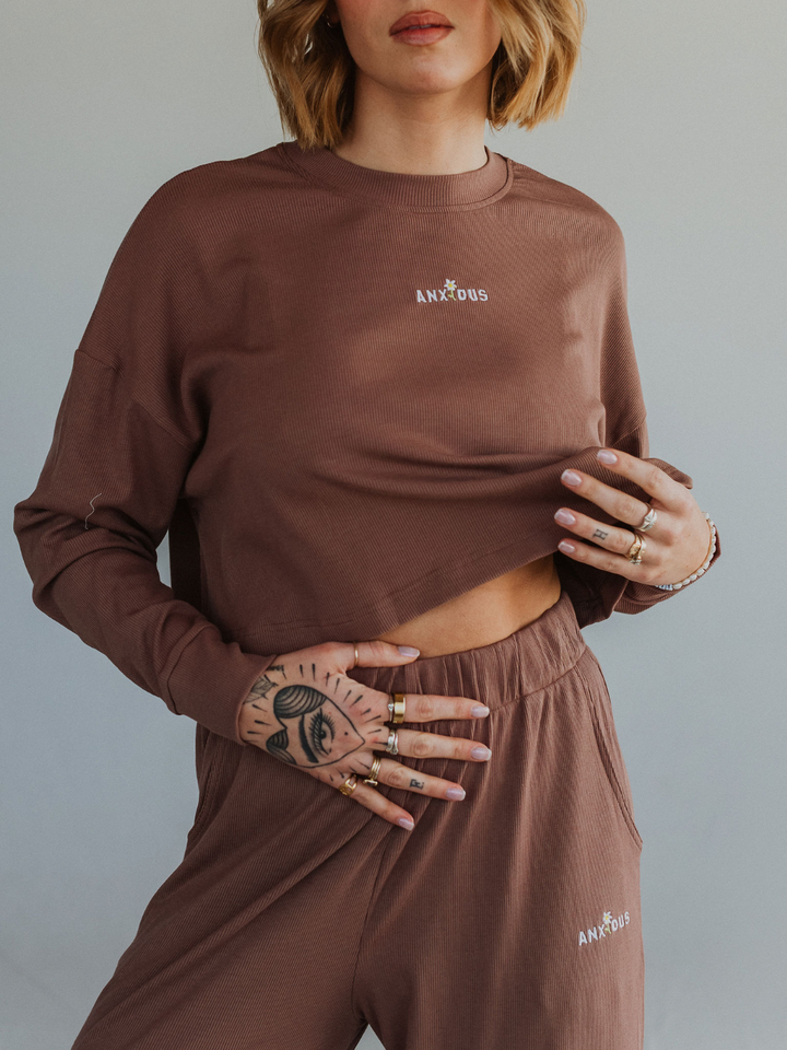 Anxious Ribbed Long Sleeve - Octopied Mind