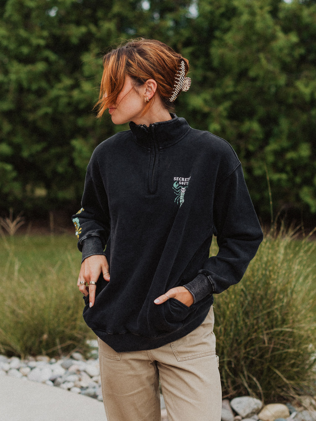 Secretly Soft 1/4 Zip Sweater - Octopied Mind