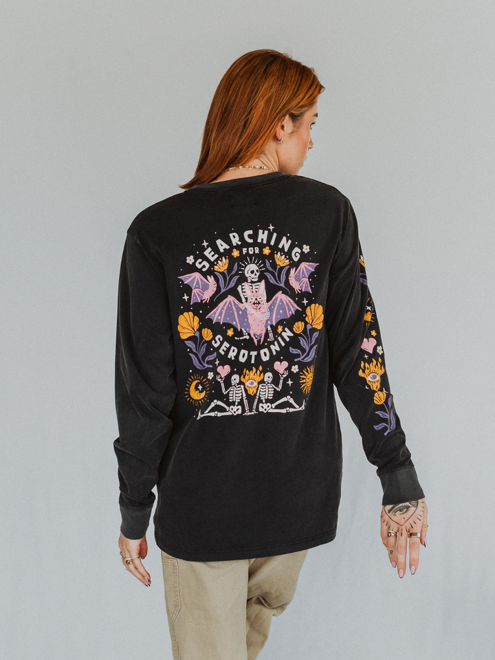 Searching for Serotonin Mineral Wash Long Sleeve - Octopied Mind