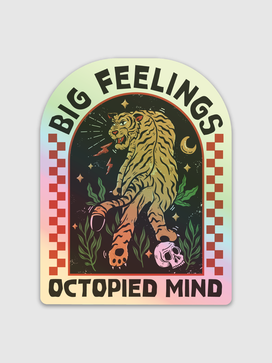 Deep Mind Sticker Big Feelings Holographic Sticker | Octopied Mind – Octopied Mind Inc.