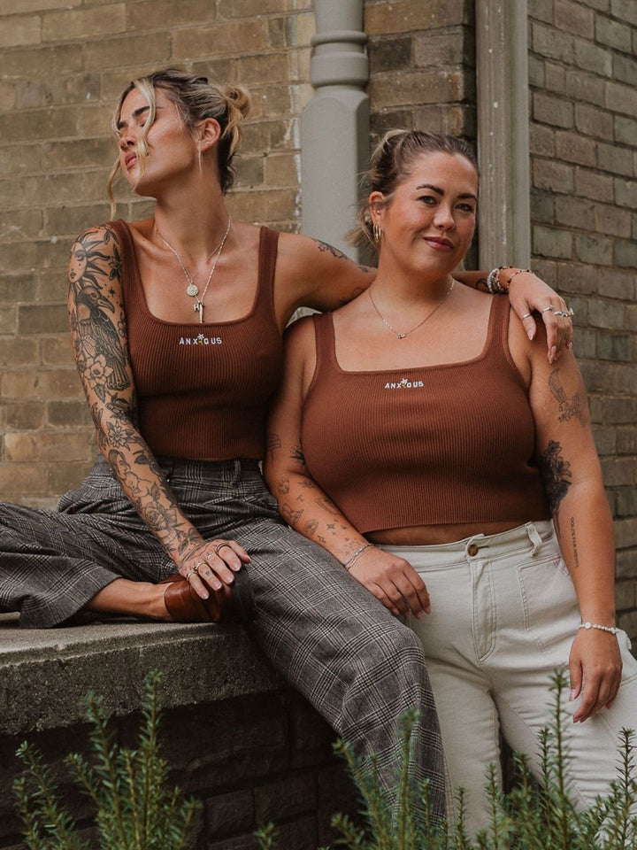 Anxious Ribbed Tank - Octopied Mind