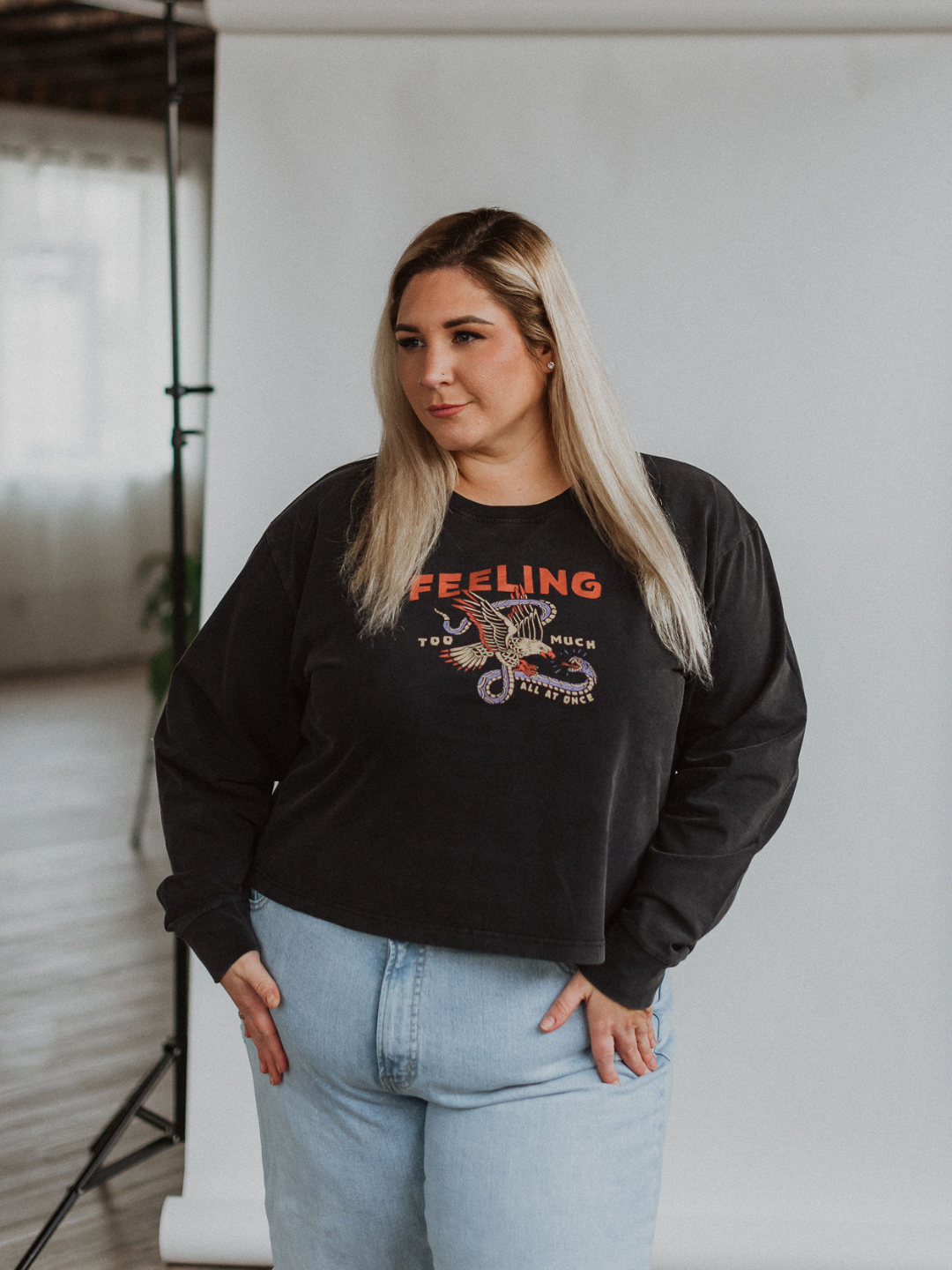 Feeling Too Much Mineral Wash Long Sleeve - Octopied Mind