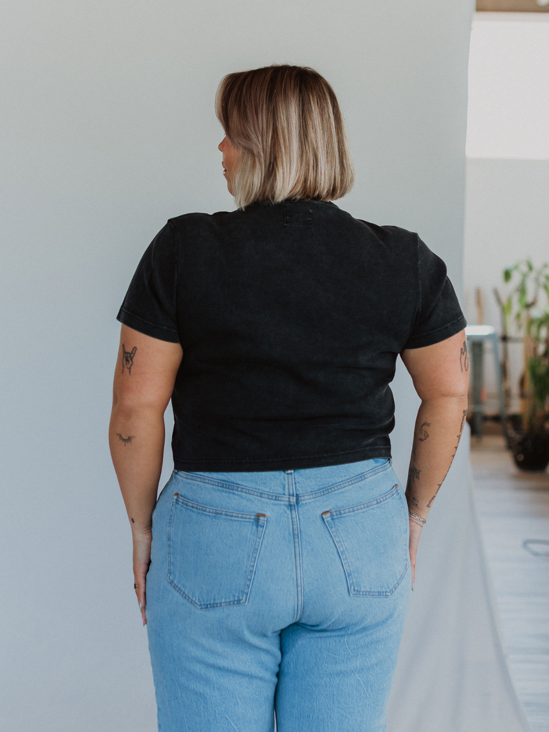 Wildflower Ribbed Baby Tee - Octopied Mind