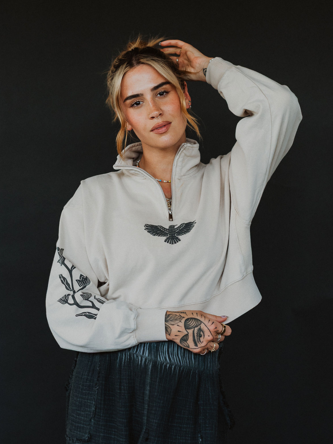 Adapting 1/4 Zip Vintage Sweater - Octopied Mind