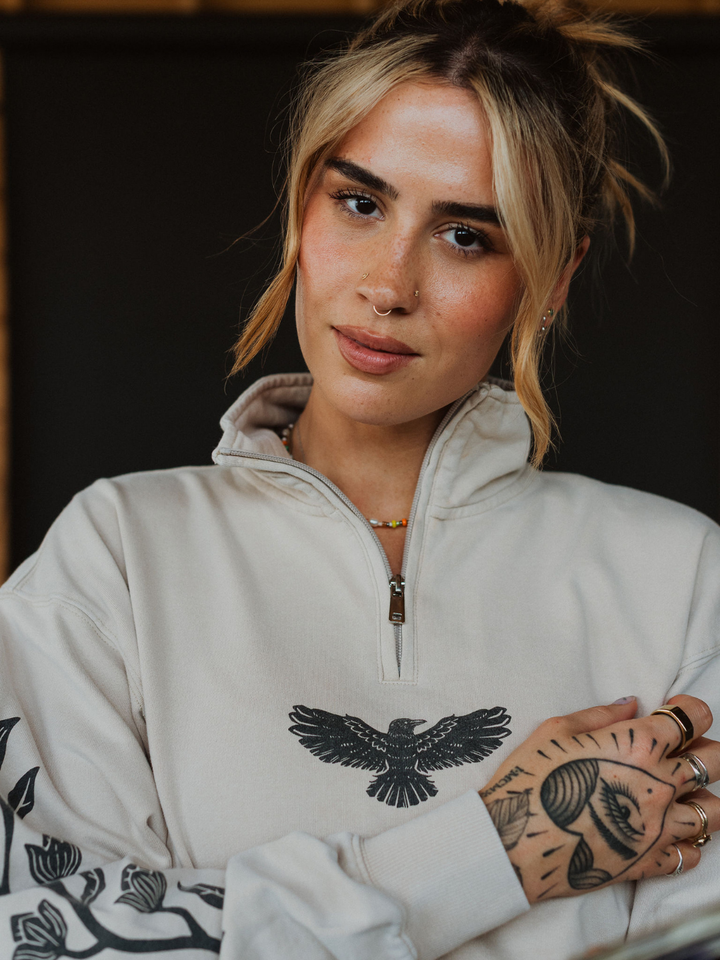 Adapting 1/4 Zip Vintage Sweater - Octopied Mind