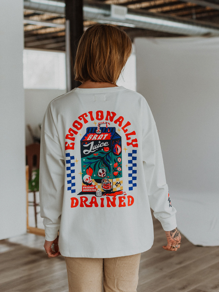 Emotionally Drained Bamboo Long Sleeve - Octopied Mind
