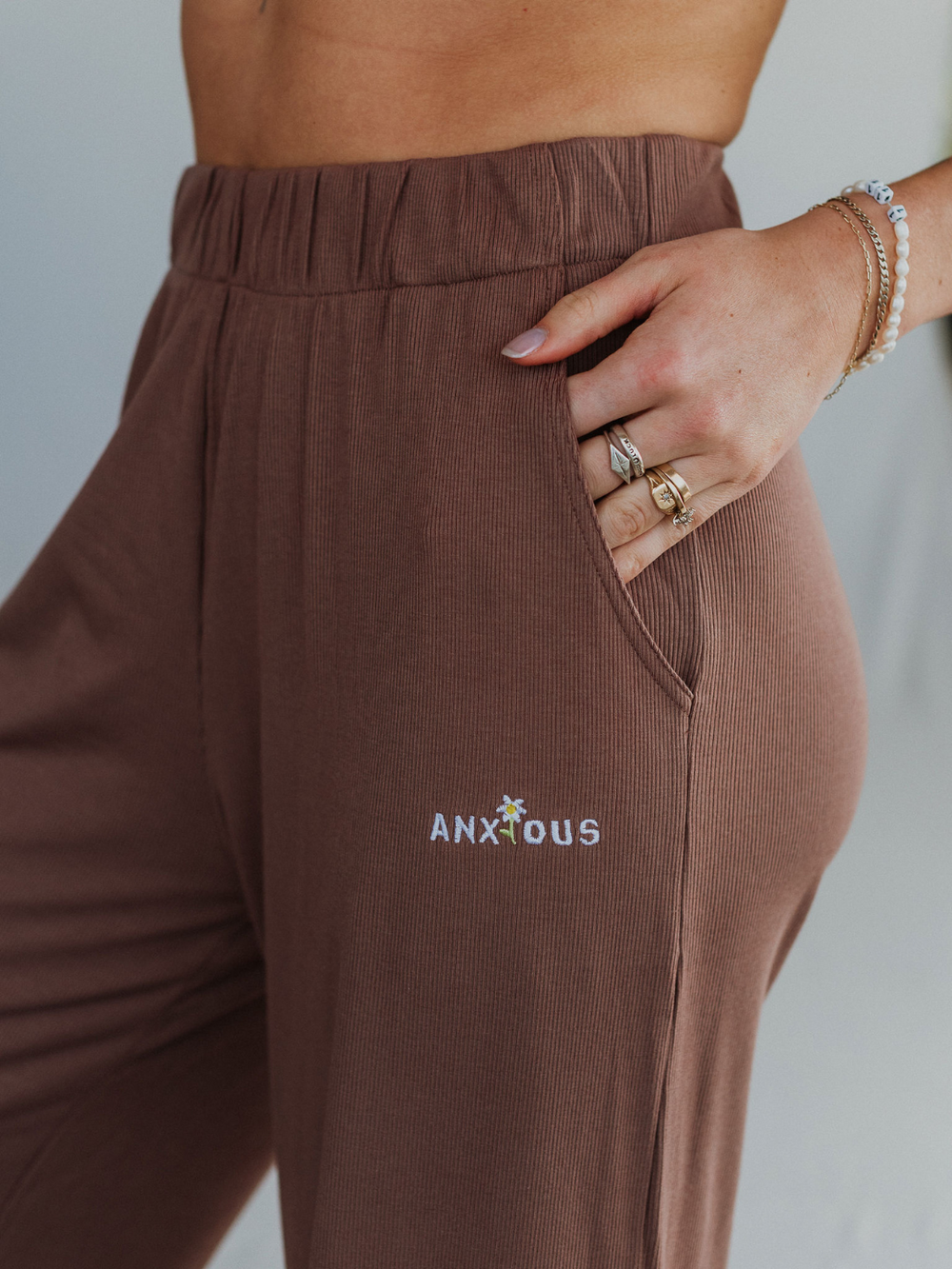 Anxious Ribbed Pants - Octopied Mind