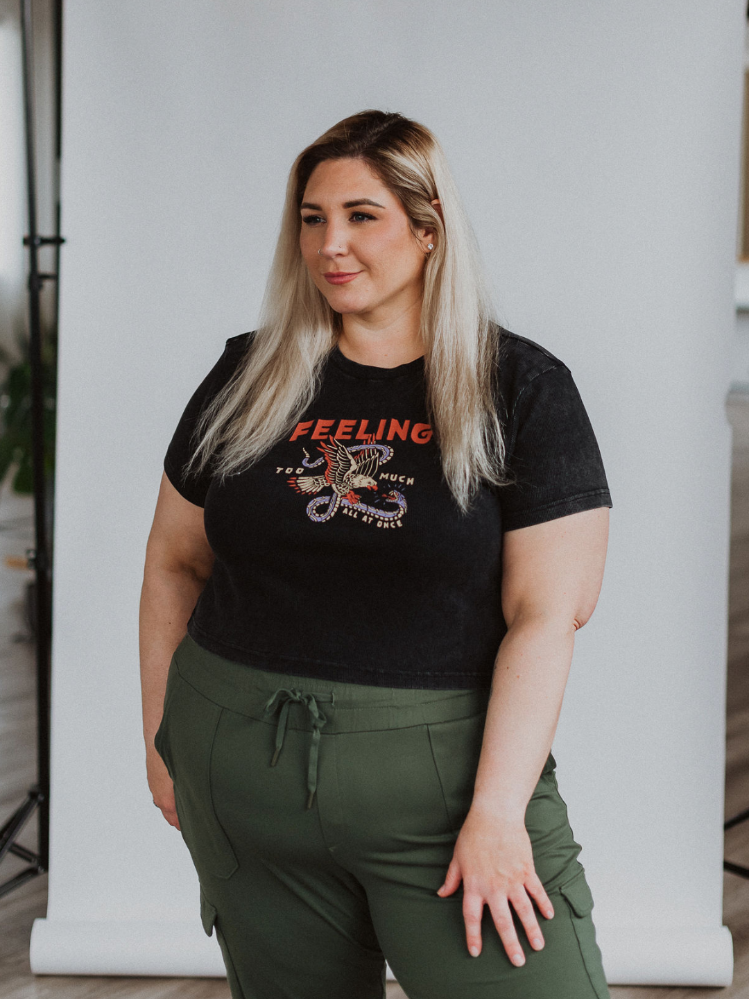 Feeling Too Much Ribbed Baby Tee - Octopied Mind