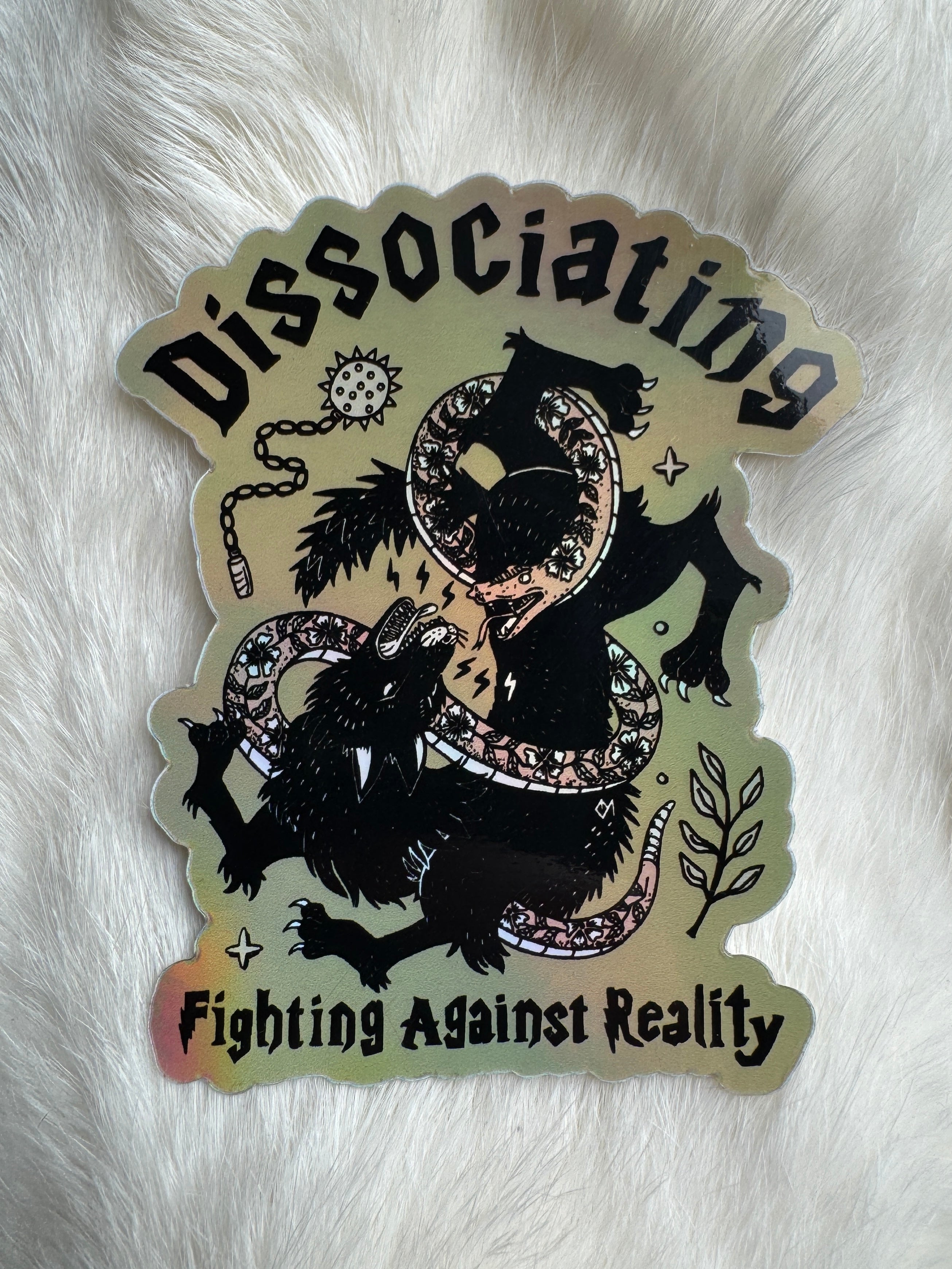Dissociating Holographic Sticker - Octopied Mind