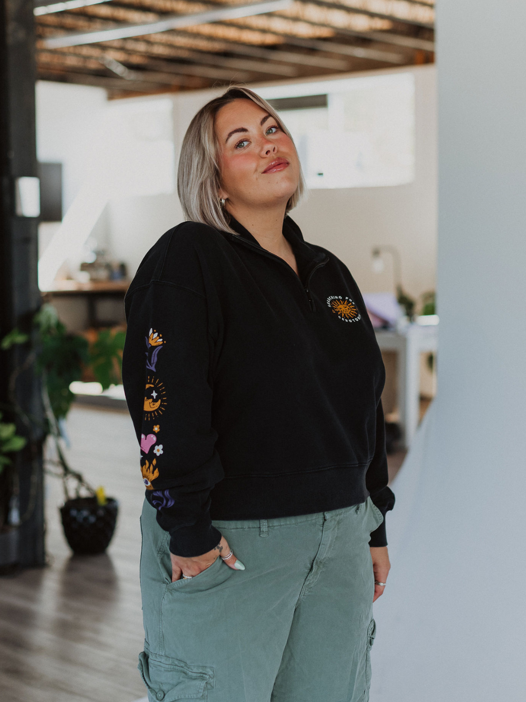 Searching for Serotonin 1/4 Zip Sweater - Octopied Mind