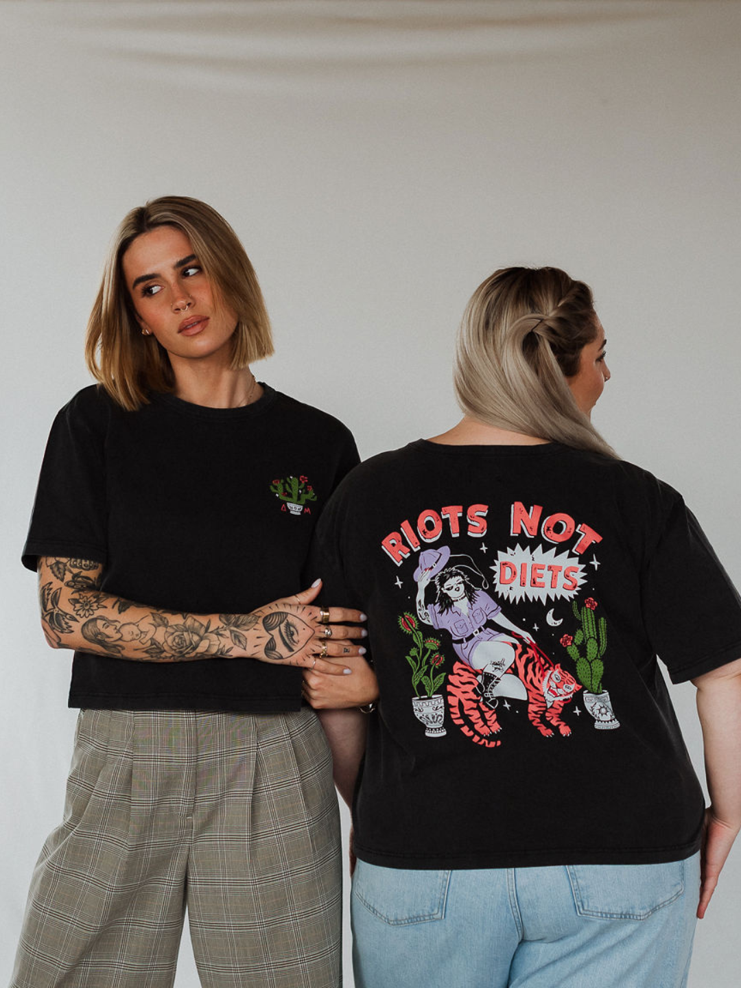 Riots Not Diets Mineral Wash T-Shirt - Octopied Mind