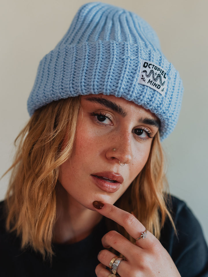 Knit Beanie - Sky