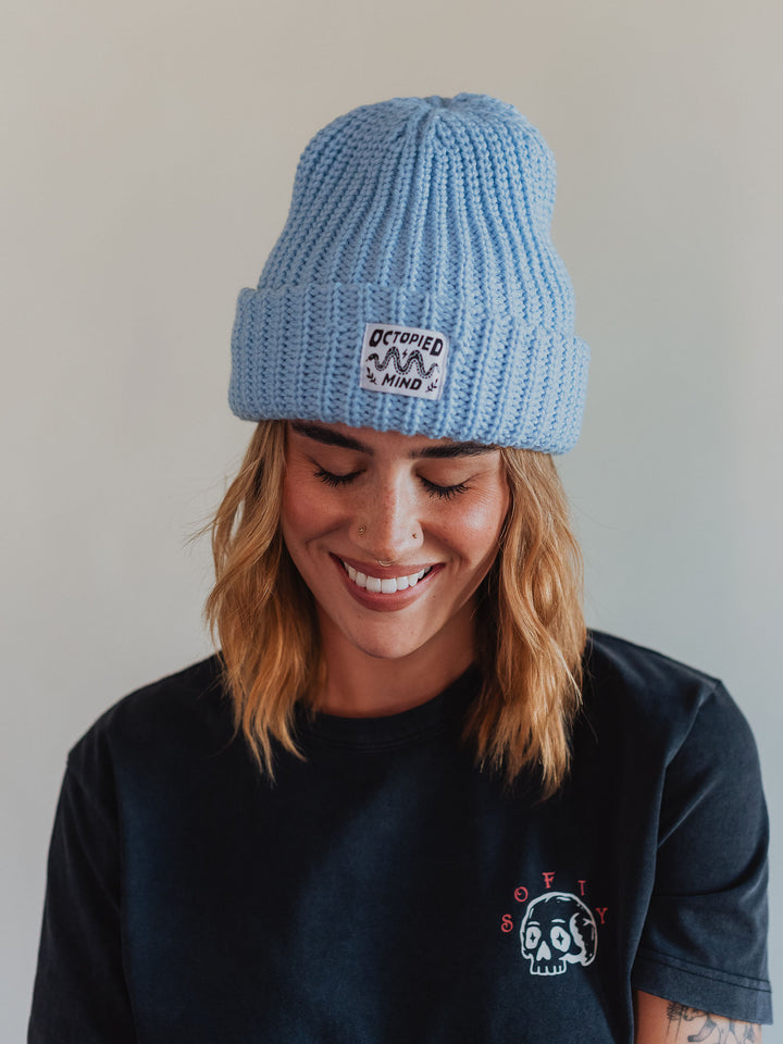 Knit Beanie - Sky