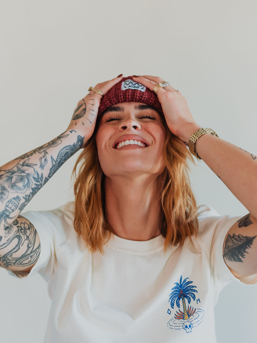 Knit Beanie - Merlot