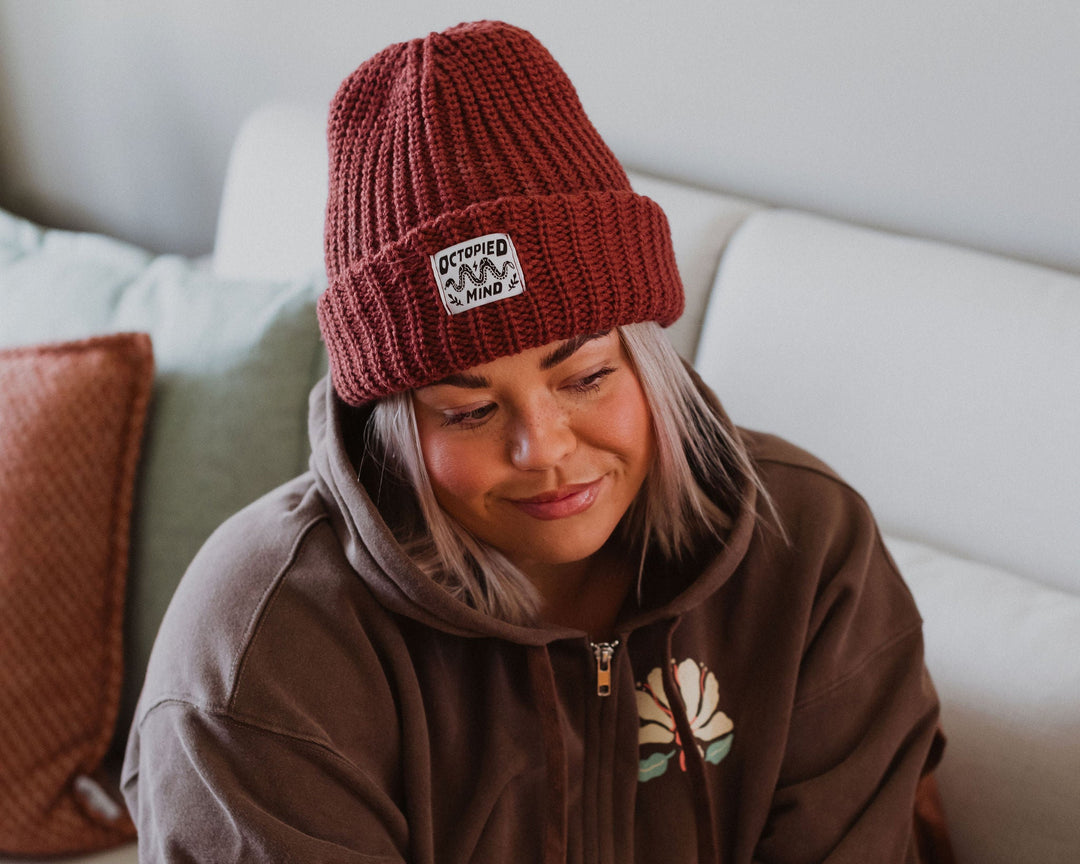 Knit Beanie - Merlot