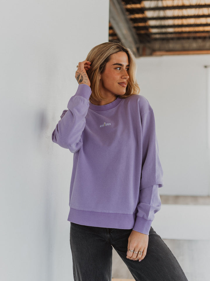 Anxious Mineral Wash Sweater - Octopied Mind