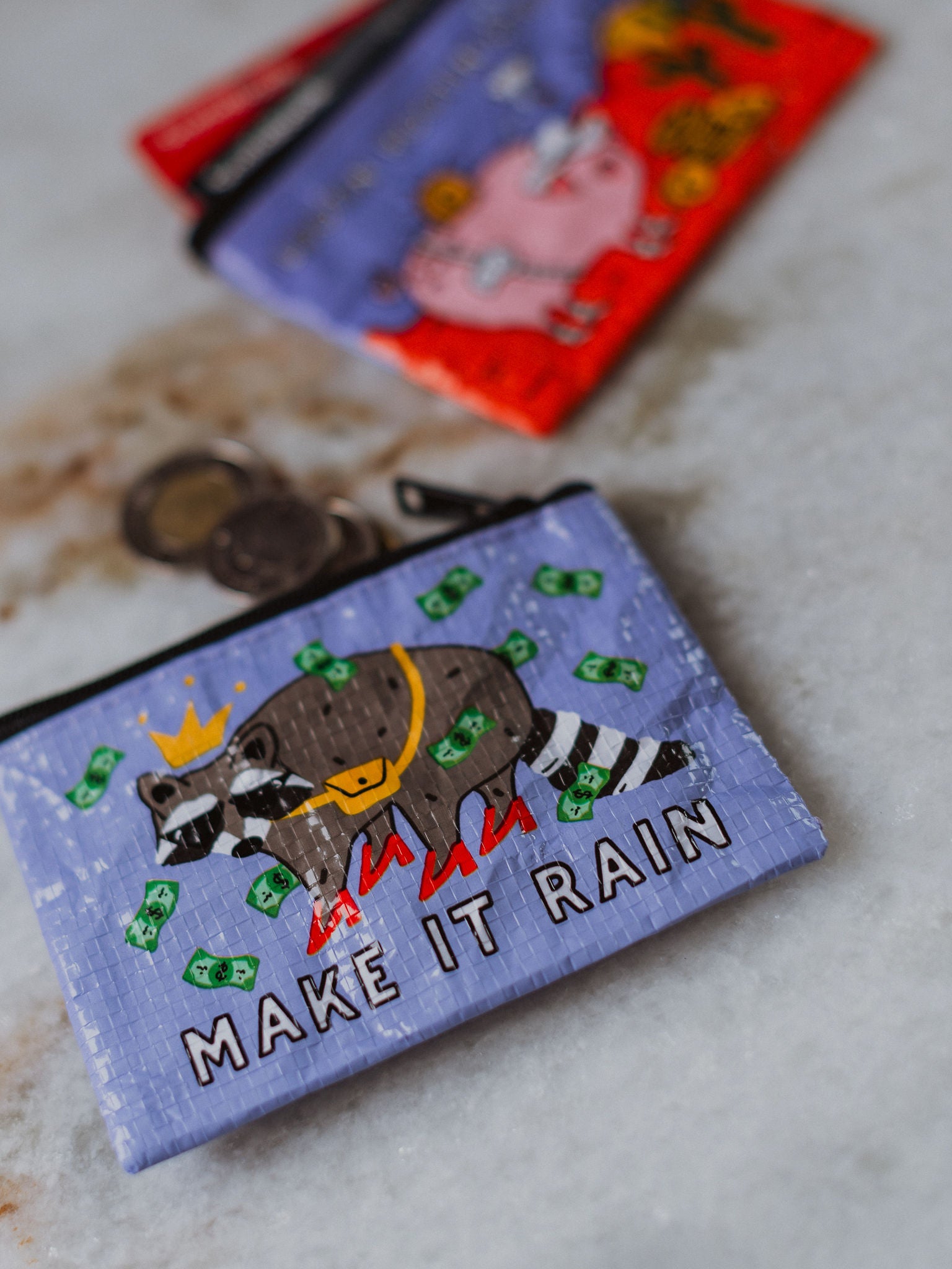 Make It Rain Recycled Coin Purse - Octopied Mind