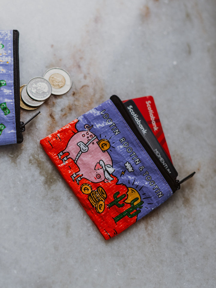 Lootin, Rootin & Tootin Recycled Coin Purse - Octopied Mind