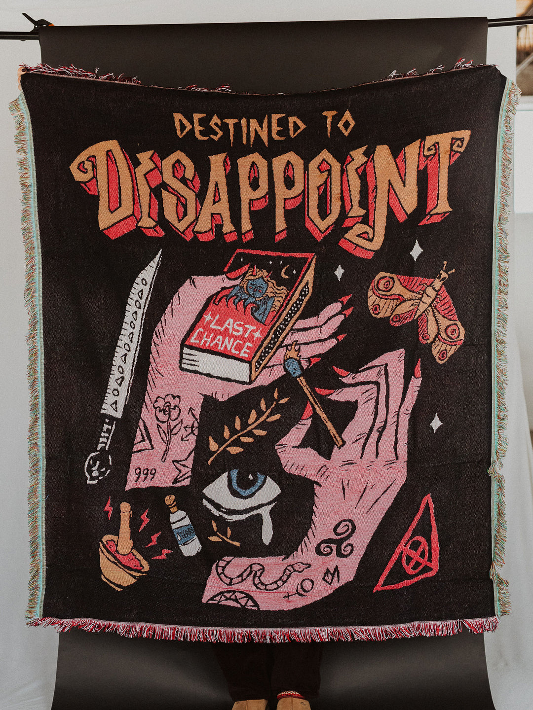 Destined to Disappoint Woven Blanket - Octopied Mind