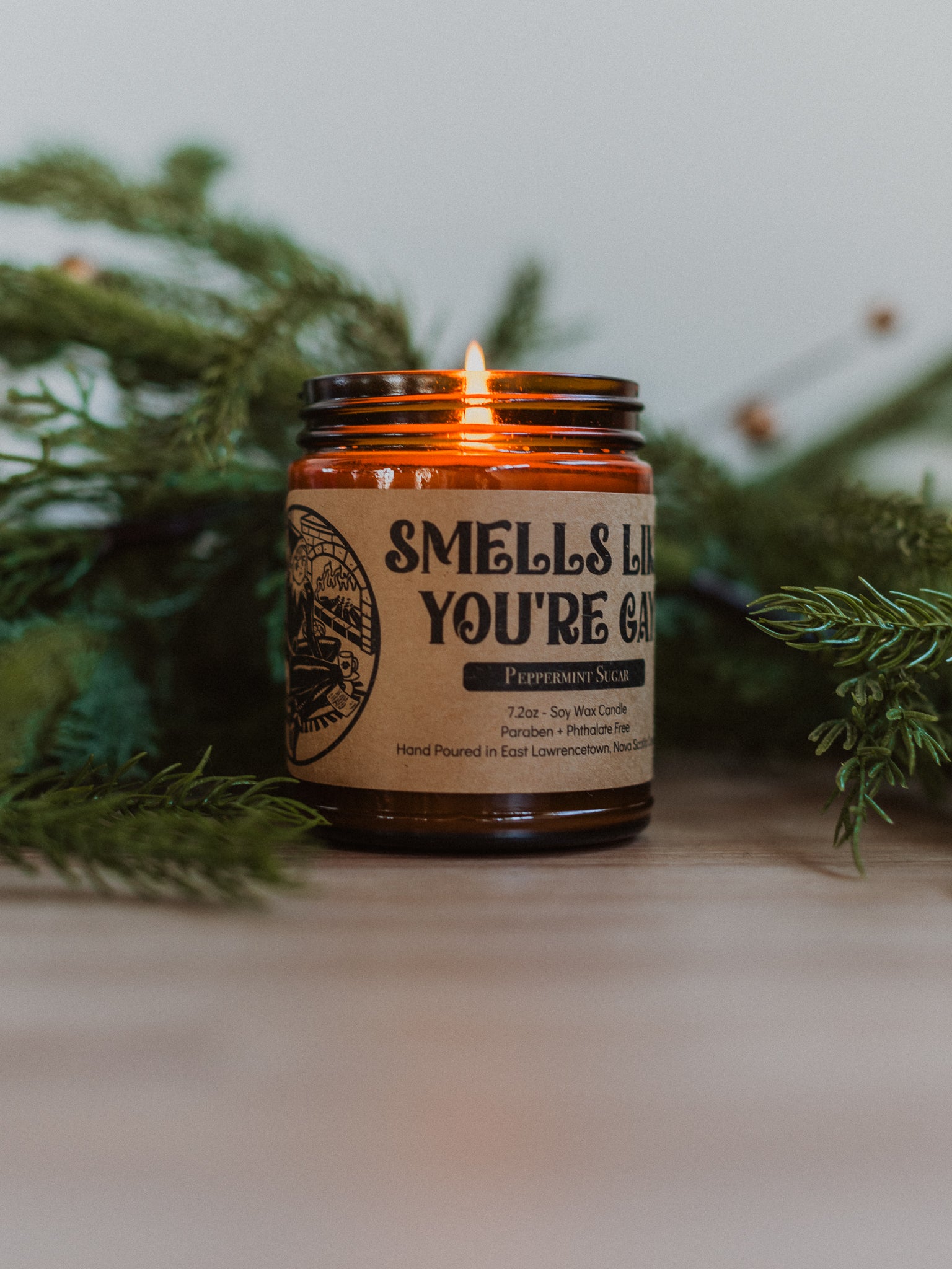 Smells Like You're Gay Candle - Peppermint Sugar