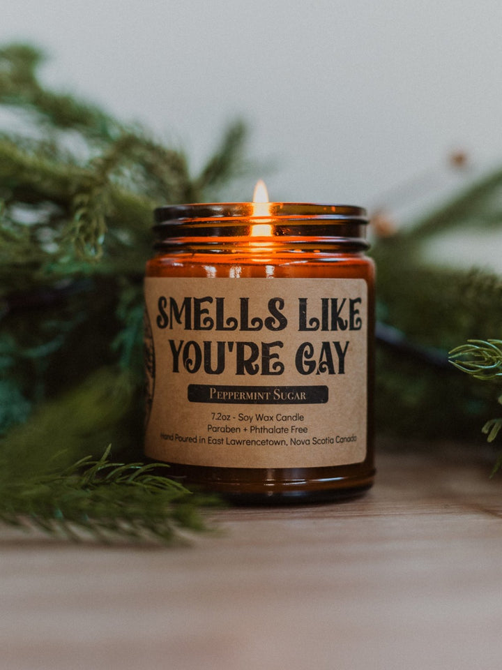 Smells Like You're Gay Candle - Peppermint Sugar - Octopied Mind
