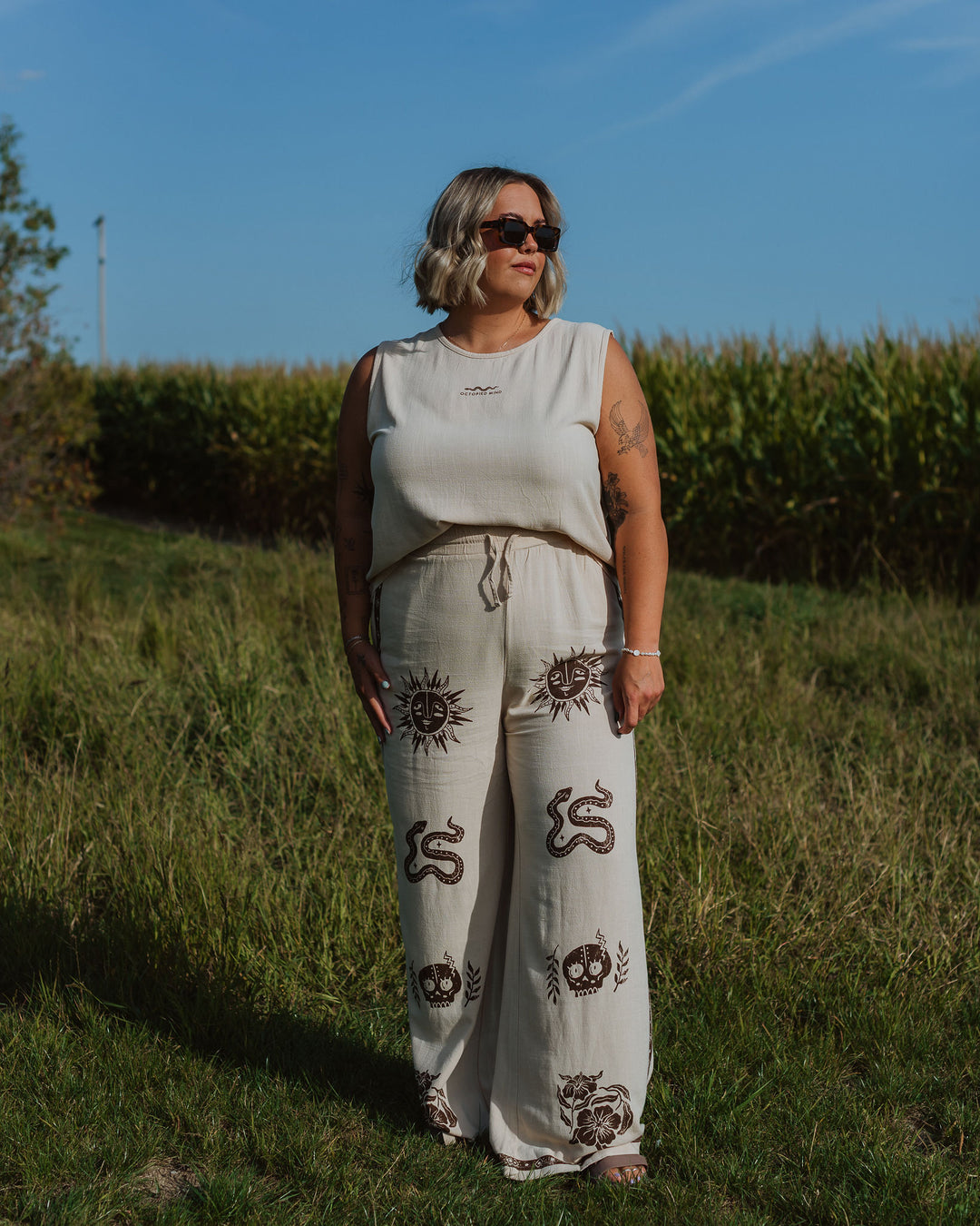 Sunflower Linen Tank - Octopied Mind