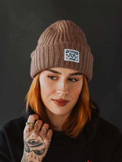 Brown Knit Beanie