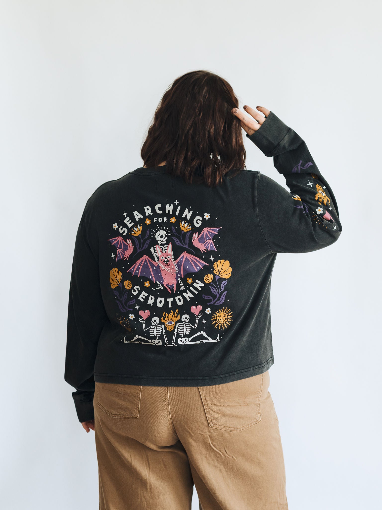 Searching for Serotonin Mineral Wash Long Sleeve | Octopied Mind