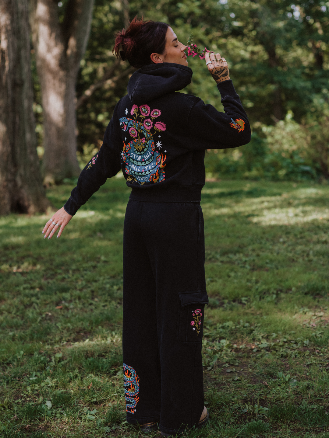 Smell the Flowers Cargo Sweatpants