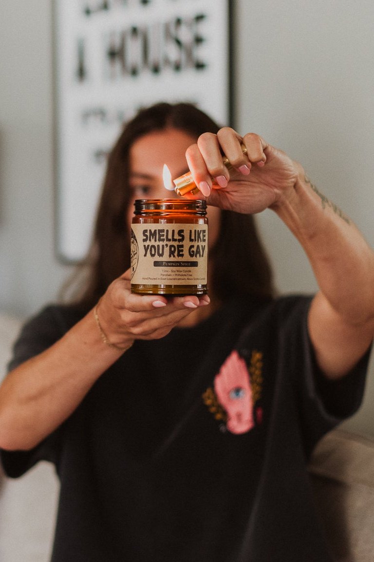 Smells Like You're Gay Candle - Pumpkin Spice - Octopied Mind