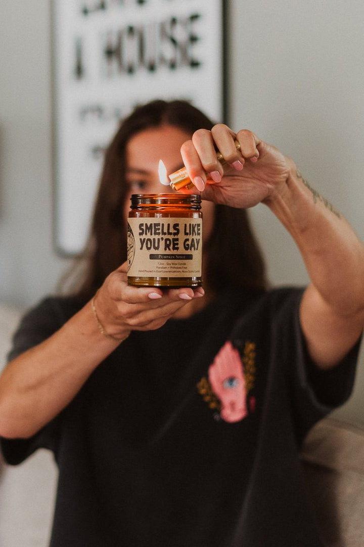 Smells Like You're Gay Candle - Pumpkin Spice - Octopied Mind