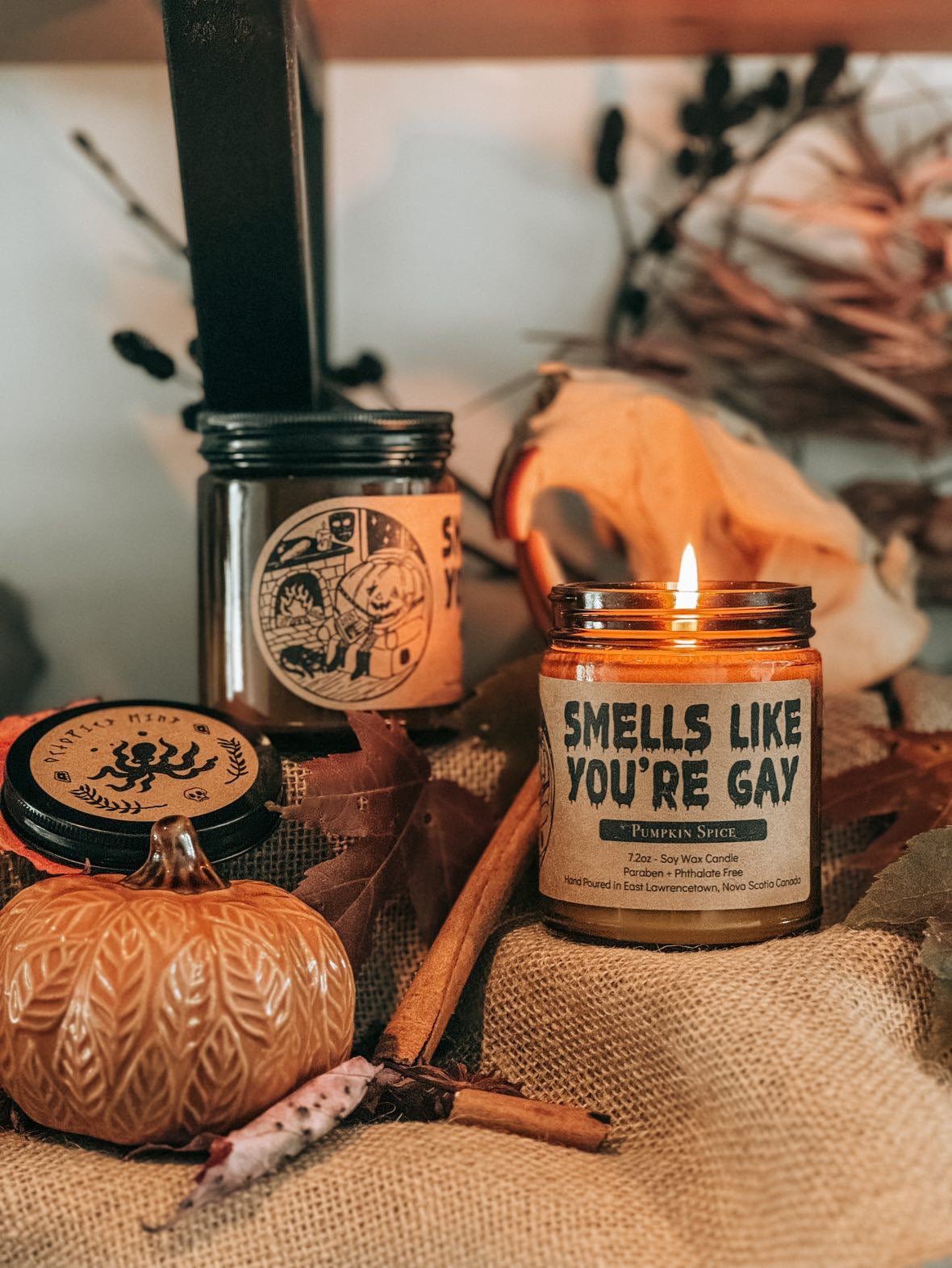 Smells Like You're Gay Candle - Pumpkin Spice - Octopied Mind