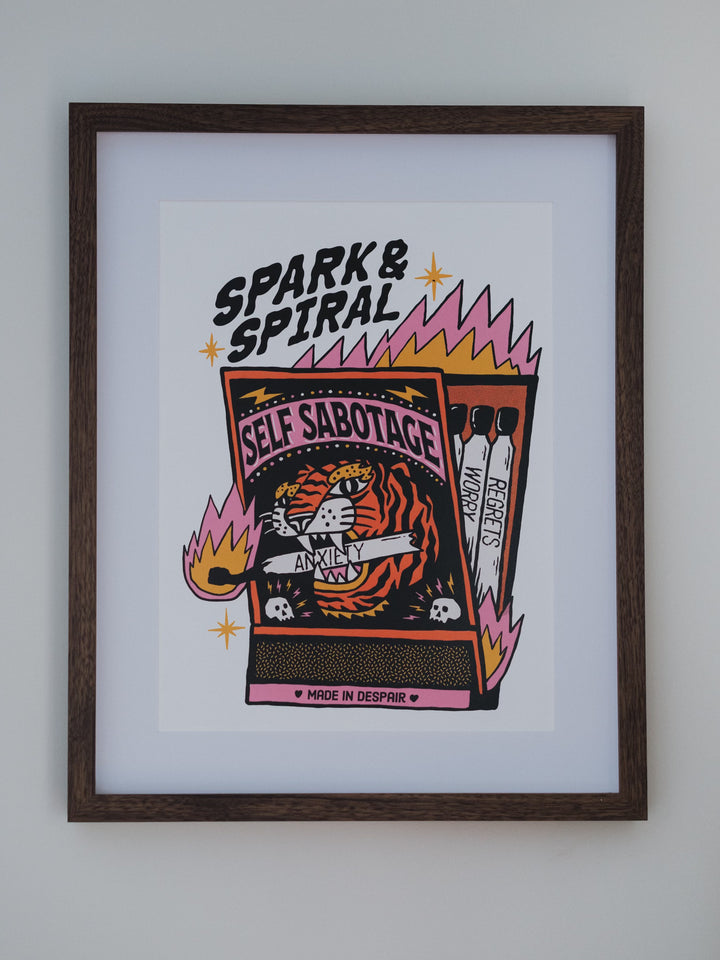Spark and Spiral Wall Print