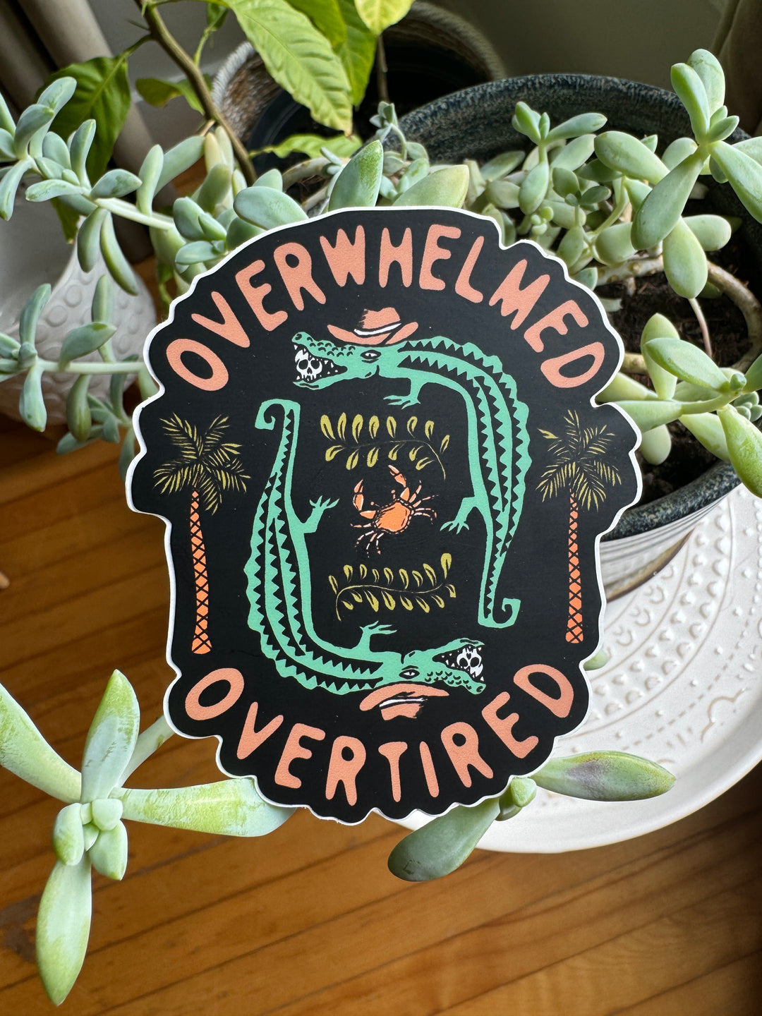 Overwhelmed Sticker - Octopied Mind