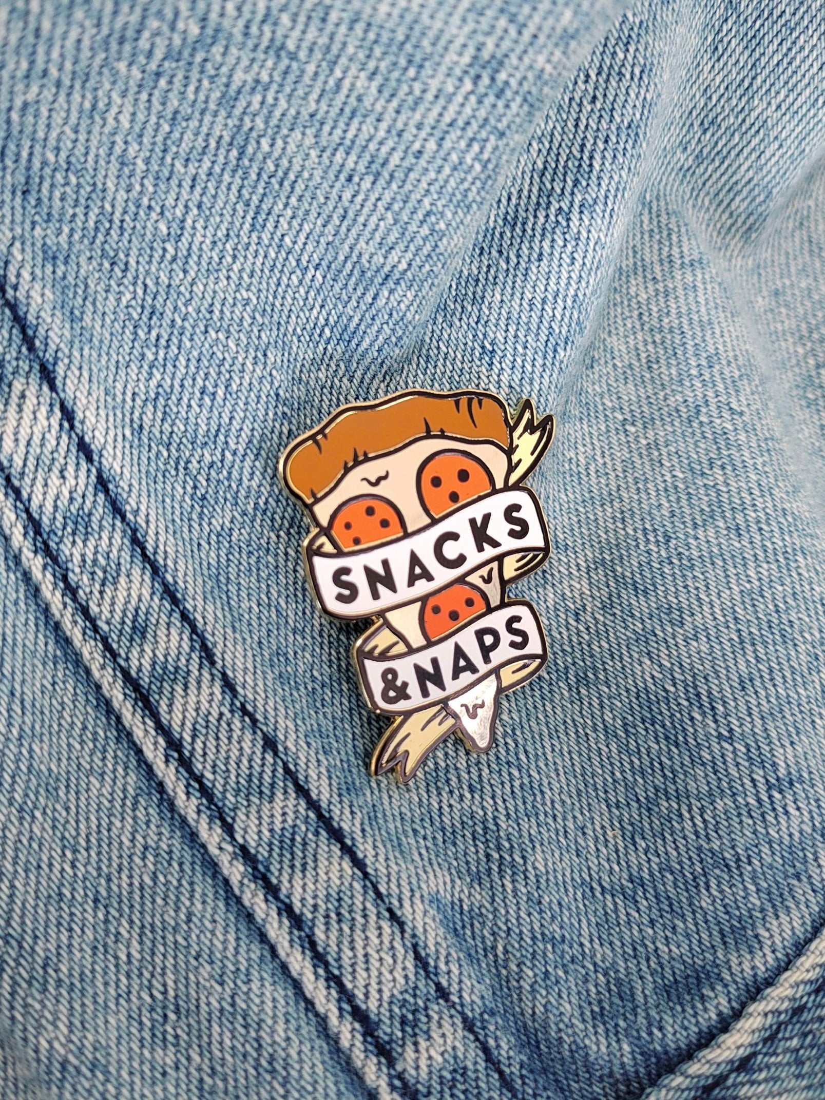 Snacks and Naps Pin - Octopied Mind
