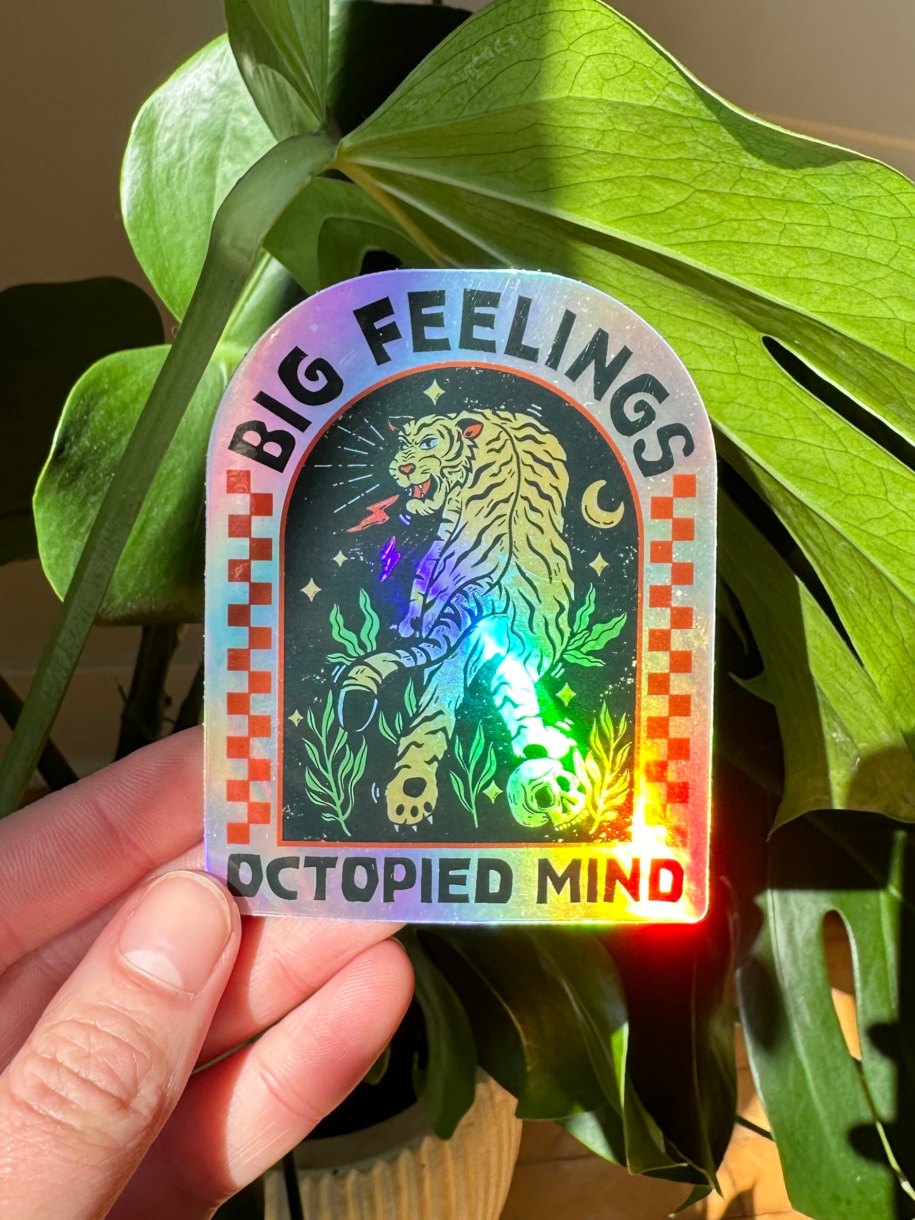 Big Feelings Holographic Sticker - Octopied Mind