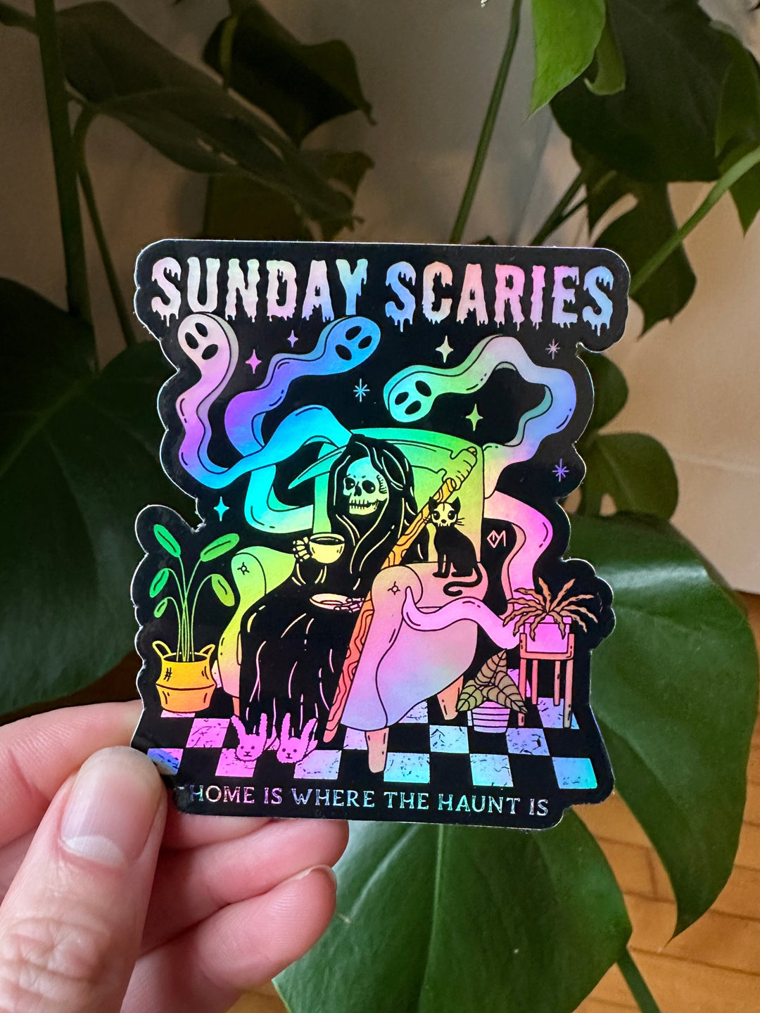 Sunday Scaries Holographic Sticker - Octopied Mind
