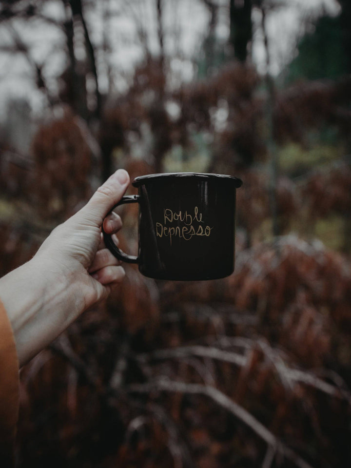 Double Depresso Enamel Mug - Octopied Mind