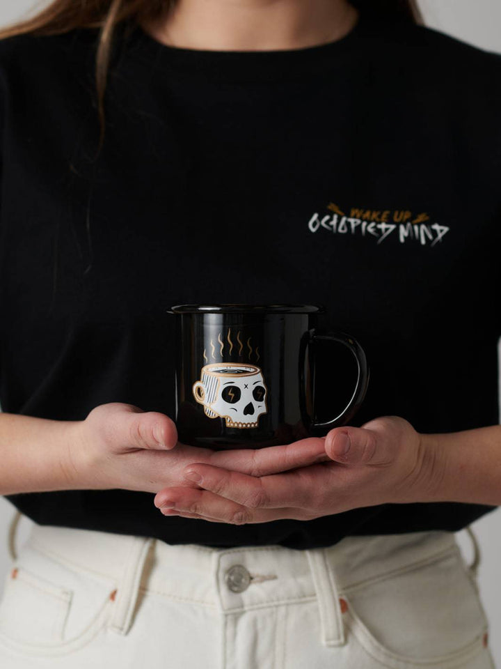 Double Depresso Enamel Mug - Octopied Mind