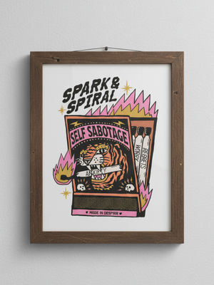 Spark and Spiral Wall Print